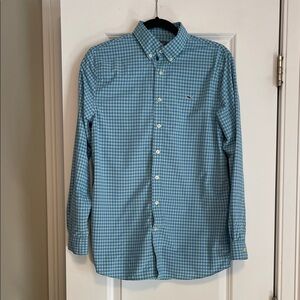 Vineyard Vines Blue and seafoam green Checkered Men's Shirt